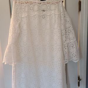 Jcrew white eyelet dress